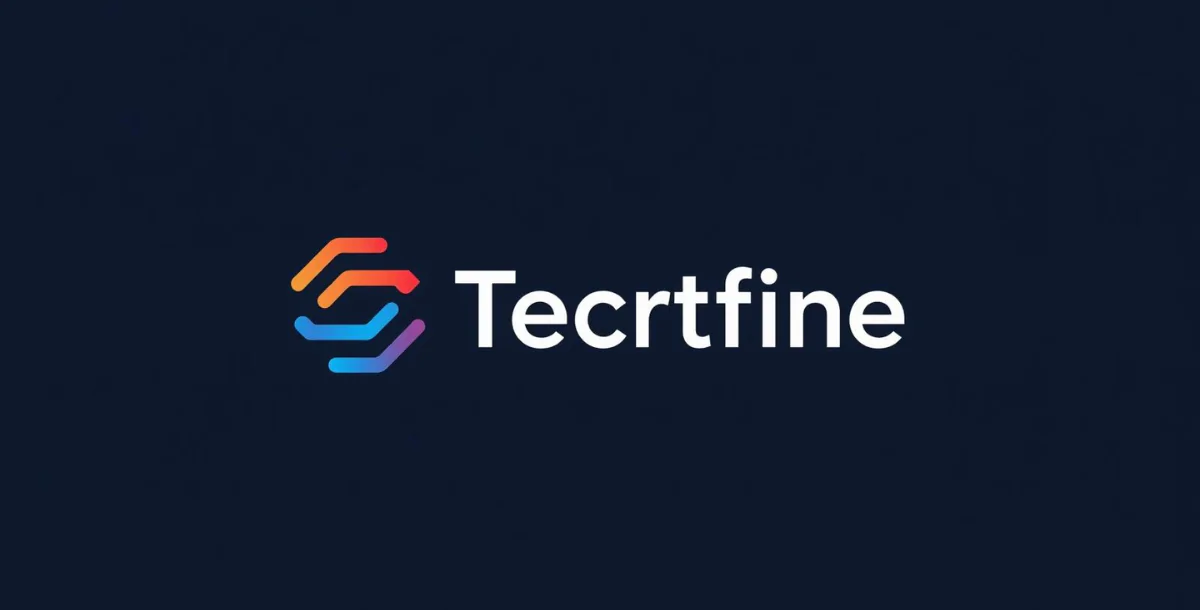 Tecrtfine – Tech-Inspired Gradient Line Logo