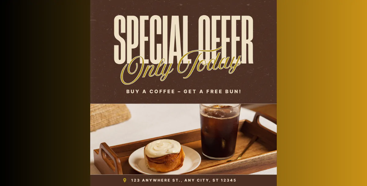 Special Offer Café – Vintage Coffee Promo Canva Template